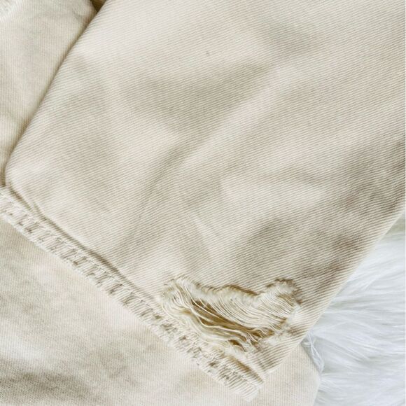 Hidden Tracey Cream Button Fly Distressed High Rise Boyfriend Jeans Sz 30 NWT - Picture 6 of 11